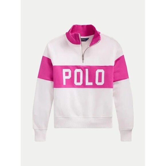 NWT Polo Ralph Lauren Girls SWEATER 12-14,16 POLO LOGO TERRY